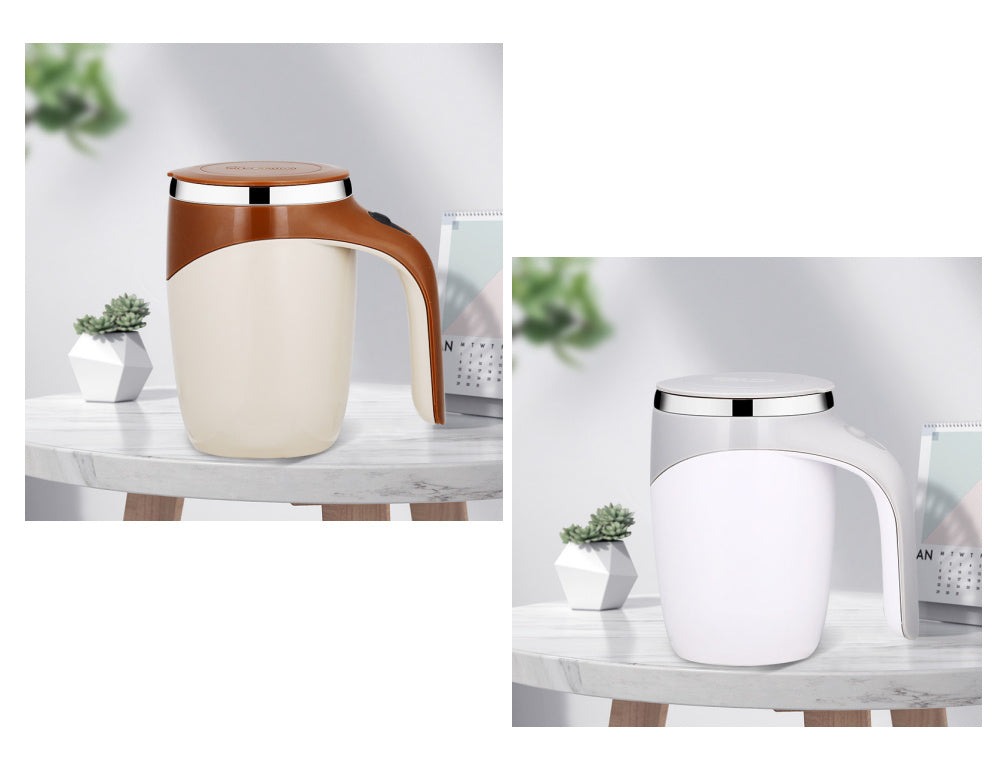 Rechargeable Automatic Magnetic Stirring Cup – Lazy Coffee, Milkshake & More