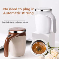 Rechargeable Automatic Magnetic Stirring Cup – Lazy Coffee, Milkshake & More